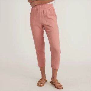 MARINE LAYER Paula Easy Tapered Cropped Pants Pink S